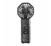 Yiokii Ventilateur à main turbo à double tête, batterie rechargeable, refroidissement haute vitesse, poussière intégrée, portable pour éclairage extérieur LED souffleur