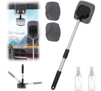 Yiokii Windshield Wow - Nettoyant magnétique extensible pour vitres de voiture avec tampons en microfibre réutilisables et vaporisateurs (1 lot)