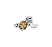 YIORYO Boutons de Manchette for Homme, Boutons de Manchette en Argent for Chemise française Homme(Brown_OneSize)
