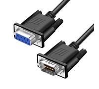 YIOVVOM Câble d'extension série DB9 RS232 mâle vers femelle 9 broches DB9 connecteur série 9 broches Noir 3 m