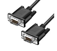 YIOVVOM Câble d'extension série DB9 RS232 mâle vers mâle 9 broches DB9 connecteur série 9 broches Noir 0,9 m