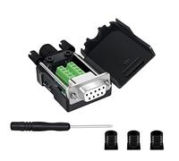 YIOVVOM Connecteur DB9, DB9 sans soudure RS232 D-SUB femelle, adaptateur série 9 broches, adaptateur blanc vers connecteur terminal module de signal avec étui