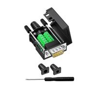 YIOVVOM Connecteur de dérivation DB9 vers borne de câblage RS232 D-SUB adaptateurs série mâles Carte de dérivation de Port Module sans Soudure avec boîtier (connecteur mâle)