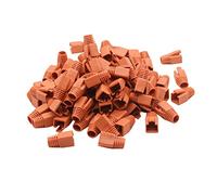 YIOVVOM Lot de 100 connecteurs de câble Ethernet RJ45 en plastique souple pour câble CAT6A CAT7 CAT8 (orange)