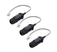 YIOVVOM Lot de 3 connecteurs RJ45 étanches avec bouclier, mâle vers femelle, 8P8C, CAT 5, CAT 5E, M20 IP67 IP67, adaptateur extérieur résistant aux intempéries