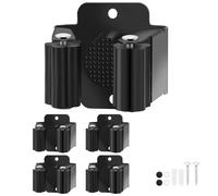 Yiows Support Mural pour Balai, 4PCS Crochet à Balai Support Mural, Acier Inoxydable Heavy Duty Support à Serpillière Crochet à Balai et Serpillière Mural avec Vis, Organisateur de Rack d'Outils de