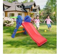 YIPEEMA. TOBOGGAN AIRE DE JEUX PLIABLE AVEC PANIER DE BASKET EN PLASTIQUE TOBOGGAN POUR ENFANTS 3-8 ANS MULTICOLORE, 106*59*77CM.