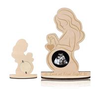 YIPFEN 1 Pcs Cadre Échographie Cadeau Grossesse pour Future Maman Amour au Premier Regard (20x12cm)