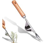 YIPFEN 1 Pièce Desherbeur Manuel, Désherbeur Manuel Outil Gouge, Outils de Désherbage, Désherbage en Acier Inoxydable avec poignée Bois, Pelle Jardinage, Jardinage Outillage