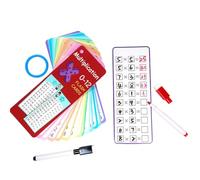 YIPFEN 13 fiches d'exercices Cartes d'apprentissage Table de multiplication Effaçable à sec Sans bavures et sans résidus de couleur