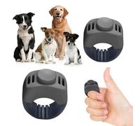 YIPFEN 2 Clickers pour Chien avec Anneau de Doigt - Accessoire Pratique pour l'Éducation des Chiens, Chats et Chevaux (19mm/21mm) (Gris)