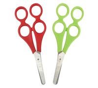 YIPFEN 2 pcs Ciseaux Thérapeutiques, Ciseaux d'Apprentissage pour Enfants avec Double Poignée, Ciseaux Mère-Enfant pour École et DIY, Ciseaux de Bricolage Sécurisés (Rouge et Vert, 17 cm)
