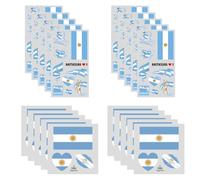 YIPFEN 20 Tatouages Temporaires Argentine, autocollants drapeau résistants à l'eau, 2 designs différents avec 10 feuilles chacun, tatouages drapeau argentin pour fans Coupe du Monde 2026 et fêtes