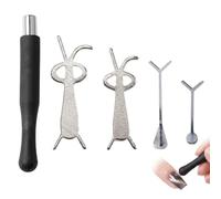 YIPFEN 4 PCS Aimant Puissant pour Nail Art avec Poignée en Silicone, Design Floral, Idéal pour Gel Cat Eye et Vernis à Ongles