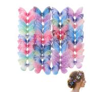YIPFEN 50 Papillons Décoration 5cm, Papillon Stickers Mural 3D Double Couche Effet Diamant, Adhésifs Réutilisables pour Apporter Éclat à Chambre Fille et Anniversaire
