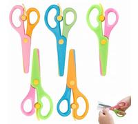 YIPFEN 6 PCS Ciseaux de Sécurité avec Lames en Plastique, Ciseaux pour Enfants à partir de 2 Ans, Idéal pour les Tout-Petits
