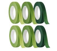 YIPFEN 6 rouleaux de ruban floriste autocollant pour bouquets et arrangements floraux (12 mm de large) (3 couleurs)