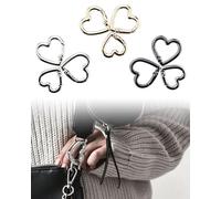 YIPFEN 9 Mousquetons Cœur Mini, Set 22 26 30mm Or Argent Noir, en Aluminium léger pour Porte-clés, Sac à Dos, Bricolage & Décoration.