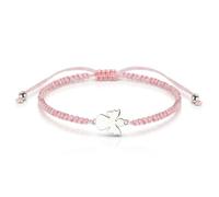 YIPFEN Bracelet Ange Gardien Ajustable 1 Pièce, Porte-Bonheur Talisman et d'Amitié, Fille Rose Quartz Ange Design Élégant, Bracelet Enfant, Cadeau Personnalisé Pour Toutes Occasions (Rose)