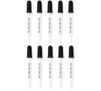 YIPFEN Compte-Gouttes Droit 10pcs 1ml, Pipette Verre Transparente avec Tête Silicone pour Dosage, Huiles Essentielles, Plantes, Animaux, Laboratoire DIY