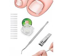 YIPFEN Correcteur Ongles Incarnés 50 Bandes - Kit Complet Sans Douleur avec Élévateur & Coupe-Ongles pour Traitement Efficace à Domicile et Redressement Naturel