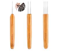 YIPFEN Crochet Locks Aiguilles 0.5mm 3 Pcs - Set Simples, Doubles, Triples pour Dreadlocks, Tresses & Entretien Cheveux Pro