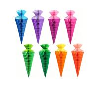 YIPFEN Décoration Rentrée Scolaire Lot de 8 Boules en Papier Gaufré Nid d’Abeille Multicolore - Fixation Légère Autoportante - Créez Instantanément une Ambiance Joyeuse en Classe