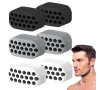 YIPFEN Ensemble d'Entraînement Mâchoire en Silicone 6 Pièces, Trois Niveaux de Résistance Différents, Appareil d'Exercice Unisexe, Raffermit et Tonifie la Mâchoire, Pour une Ligne de Mâchoire Définie