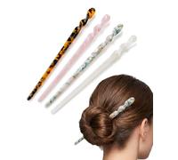 YIPFEN Fourches à Cheveux Set de 4 Couleurs : Caramel, Lavande, Vert Clair, Rose Sirène, Maintien Sûr & Doux pour Chignons Élégants.