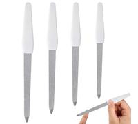YIPFEN Lime à ongles en métal, 4 pièces, double face avec gros grain et fin, avec manche antidérapant, naturels et artificiels, idéale pour les durs, longue durée de vie, professionnel, buffer, nails