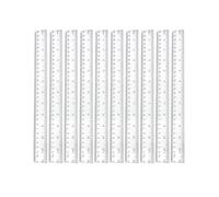 YIPFEN Lot de 10 Règles de 30 cm en Plastique Transparent Rigide - Graduations Stables pour Éviter les Erreurs de Trait et Mesurer Juste au Collège ou au Bureau
