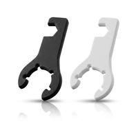 YIPFEN Lot de 2 Clés pour Bouteille de Gaz, Multi-fonction, 3D imprimé, Facile à Transporter, Clé Multifonction pour Bouteilles de Gaz en Acier Inoxydable avec Ouvre Bouteille (Noir, Blanc)