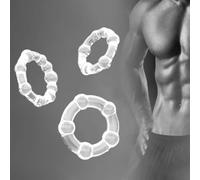 YIPFEN Lot de 3 anneaux péniens avec perles, pour des érections plus fermes, anneaux pour pénis et testicules pour hommes, ajustement parfait, jouet intime pour couples (Couleur transparente)