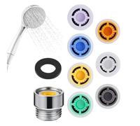 YIPFEN Lot de 9 Réducteurs de Débit pour Douche - Économiseurs d'Eau Compatibles avec Pommeaux de Douche et Robinets (4L/ 5L/ 6L/ 7L/ 8L/ 10L/ 12L, Filetage 1/2 Pouce)