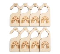 YIPFEN Séparateurs Placard Bébé Bois 8 Pcs (50-92) - Double Face pour Organisation Facile du Dressing 0-24 Mois, Fini le Chaos & la Recherche!