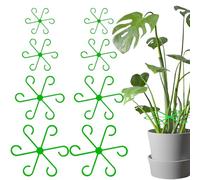 YIPFEN Set de supports pour plantes, 4 pièces, tuteur vivace et grimpante, interieur, attache plante, clip, Aide à la grimpe et support pour d'intérieur, vivaces et fleurs, Clips verts pour (Vert)
