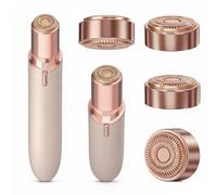 YIPFEN Têtes de Rechange 2 Pièces pour Épilateur Visage, Compatible avec Finishing Touch Flawless Génération 2, Lames Plaquées Or 18 Carats (Motif Rose)