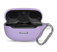 YIPINJIA Coque de protection en silicone pour JBL Endurance Race, résistante aux rayures, aux chocs, compatible avec les écouteurs JBL Endurance Race avec mousqueton (violet)