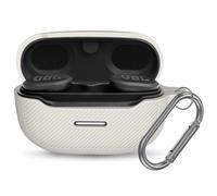 YIPINJIA Coque de protection en silicone pour JBL Endurance Race - Résistante aux rayures - Résistante aux chocs - Compatible avec les écouteurs JBL Endurance Race - Avec mousqueton - Abricot