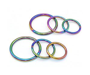 YIPOCH 25-40mm arc-en-ciel O anneaux boucles en métal O boucle ceinture sangle boucle sangle O anneau, poignée de sac sac à main sac à main sac matériel fournitures