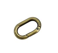YIPOCH Anneau torique à Ressort Ovale en métal, 2 pièces, fermoirs à gâchette ouvrants, Clip pour Sac Artisanal en Cuir, Boucle de Connexion, Pendentif, Porte-clés, Mousqueton