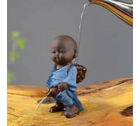 YIPOCH Creative Violet Argile thé Animaux Ornement Bouddha Figurines Petit Moine bébé garçon pulvérisation Pipi thé Table décoration de la Maison Artisanat