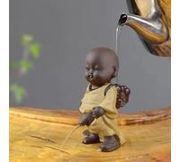 YIPOCH Creative Violet Argile thé Animaux Ornement Bouddha Figurines Petit Moine bébé garçon pulvérisation Pipi thé Table décoration de la Maison Artisanat