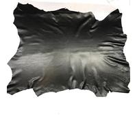 YIPOCH Feuille de Tissu en Cuir véritable Souple de Couleur Noire pièce de Peau de chèvre véritable matériau en Cuir à Coudre 60x70cm épaisseur 0.6mm