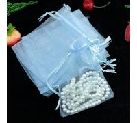 YIPOCH Sacs en Organza 15x20 17x23 20x30 25x35 30x40 cm, 10 pièces, Sacs à Bonbons et Chocolat pour fête d'anniversaire et de Mariage, Sacs Cadeaux de noël et d'halloween