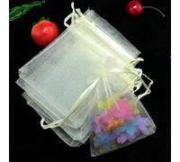 YIPOCH Sacs en Organza 15x20 17x23 20x30 25x35 30x40 cm, 10 pièces, Sacs à Bonbons et Chocolat pour fête d'anniversaire et de Mariage, Sacs Cadeaux de noël et d'halloween