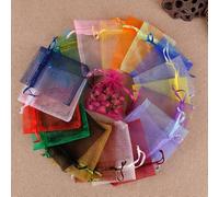 YIPOCH Sacs en Organza 20x30 25x35 30x40 35x50cm, 100 pièces, Sacs à Bonbons et Chocolat pour fête d'anniversaire et de Mariage, Sacs d'emballage pour boîte Cadeau de noël
