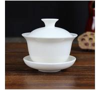 YIPOCH Service à thé Peint à la Main, Gai Wan Porcelaine Blanche Gaiwan thé Pot en Porcelaine pour Voyage Belle et Facile Bouilloire