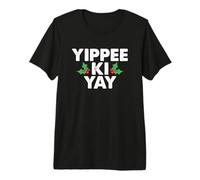 Yippee Ki Yay Funny Christmas T-Shirt Haut de Gamme