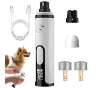 YipuVR Silent Groom Pro Broyeur à ongles pour chiens, 3 vitesses, ongles pour chiens avec lumières LED, rechargeable par USB, avec têtes de meulage de rechange pour chiens, chats
